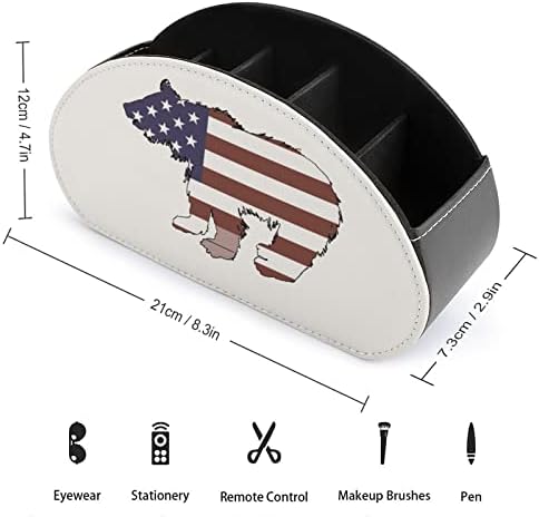 Američka zastava Bear TV držač za daljinsko upravljanje desktop Organizator kutija za odlaganje kozmetike Kancelarijski materijal