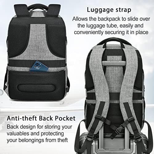 HERUIL PUTNI LAPTOP ruksak: Školsko-školsko vodootporno lagano računalo USB port za punjenje odgovara 15,6 inčnim laptopom