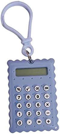 Reheyre Mini džepni kalkulator sa torbom Charm privjesak za taster, 8-znamenkasti kalkulator za djecu za djecu, LED veliki ekran crtani