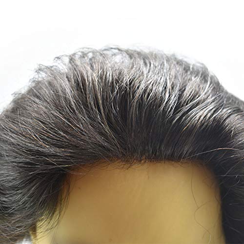 Tupee za muškarce zamjena sistema ljudske kose lirska kosa Fina Mono frizura Poli koža oko izdržljive NPU monofilamentne muške perike