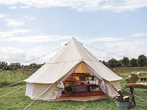 Vanjski glamping safari luksuzni pamučni platno 3m / 4m / 5m / 6m Yurt Bell šator za porodično kampiranje