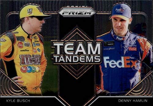 2018 Panini Prizm Team Tandems 9 Denny Hamlin / Kyle Busch FedEx Express / Joe Gibbs Racing / Toyota / M & M '/ Joe Gibbs Racing