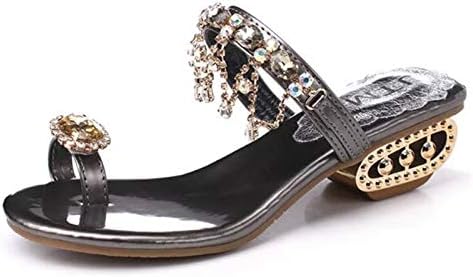 Ženske ravne cipele ravne cipele ženske debele prstenaste cipele ženske pete ženske papuče za zabavu na otvorenom kristalni modni