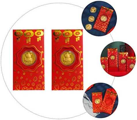 BESTOYARD Kids Wallet 2kom kineske Nove godine crvene koverte kovanice sreće 2021 Zodijak OX Nova Godina srećni novčani paketi Kineski