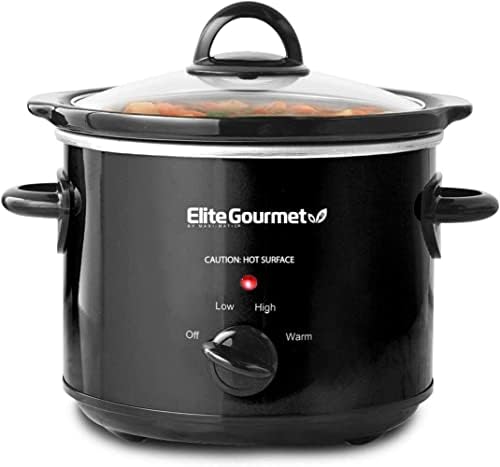 Elite Gourmet MST-350B električni Ovalni spori štednjak, Podesiva Temp, predjela, umaci, variva & Dips, perilica suđa stakleni poklopac