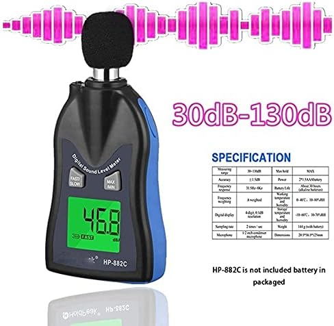 YFQHDD digitalni zvučni signal od zrake 30-130DB Audio detektor Decibel Praćenje ispitivanja LCD Smart Sensor