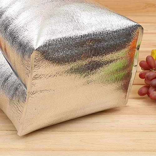 Doitool izolovana torba za ručak, 5 kom jednokratna izolaciona torba za zgušnjavanje aluminijumske folije torba za čuvanje hrane torba