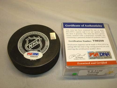Dustin Brown Potpisao Kraljevi 2014 Stadion Serija Hockey Puck Auto. PSA / DNK COA 1A-potpisani NHL Pakovi