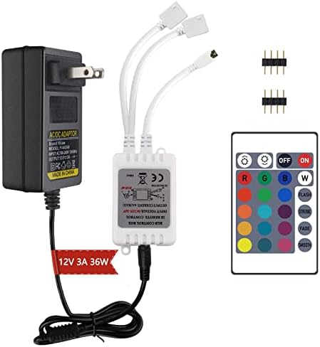 Yiliaw 24 ključ ir Bežični daljinski kontroler, upravljačka kutija ispravljača,DC 12V 3a Adapter za napajanje, za 2835 3528 5050 RGB LED trake fleksibilna traka rasvjeta