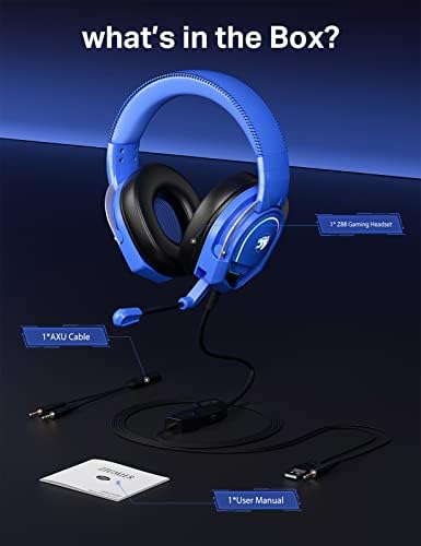 Ziumier Z88 Gaming slušalice sa mikrofonom, žičane Gaming slušalice kompatibilne za PC, PS4, PS5, Xbox One, Xbox Series X & amp; S,