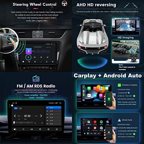 Android Auto Stereo za Honda CRV 2001-2006 sa bežičnim Carplay / Android Auto 9 Touchscreen Autoradio podrška ogledalo Link GPS navigacija WiFi rezervna kamera multimedijalni plejer Headunit, M4