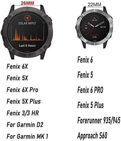 BAHDB 22mm 26mm traka za sat za Garmin Fenix 7 7x 6 Fenix 5 5 Plus 935 945 silikonske Easyfit narukvice za sat Fenix 6x 5x 3 3hr