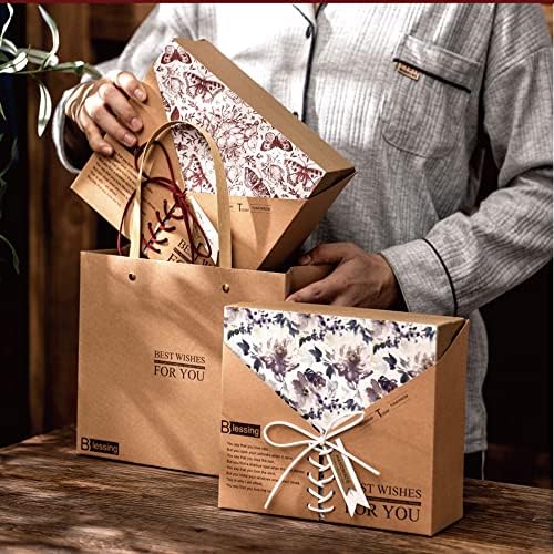 Myfanawy poklon kutije sa poklopcima za poklone čipkasta Poklon kutija sa poklon torbom 9, 8x8, 2x4, 3 inča poklon kutije za žene za svadbeni poklon odmor, Rođendanska zabava Favor