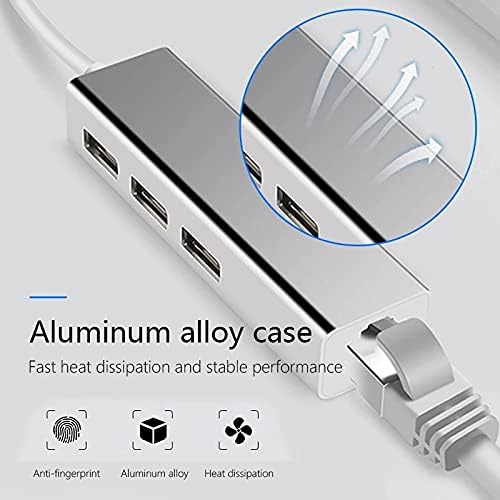 Wjccy Network Cable Converter Type - C Gigabit Network Card tablet Hub USB to Network Cable Wired Interface Splitter Network Adapter