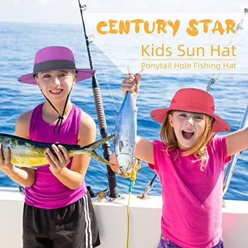 Century Star Kids šešir za sunce rep djevojke UPF 50 kapa sa kantom ljetna plaža za ribolov dječji šešir sa širokim obodom podesivi