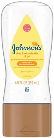 Džonsonov bebi uljni Gel obogaćen karite i kakao puterom, odličan za masažu beba, 6,5 fl. Oz, pakovanje od 6 komada