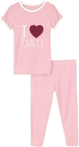 Kickee hlače očev dan kratkih rukava pidžama, dvodijelni set, beba i djeca