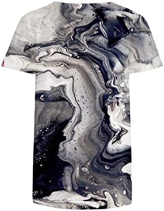 Ženska grafička Marble Print Shirt kratki rukav 2023 Cotton Crew Neck Boat Neck Casual bluza Tee za tinejdžerke OJ