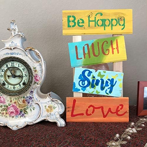 Live Laugh Love Create DIY pozitivne riječi Stencil Sign najbolje vinilne velike šablone za slikanje na drvetu, platnu, zidu itd.-