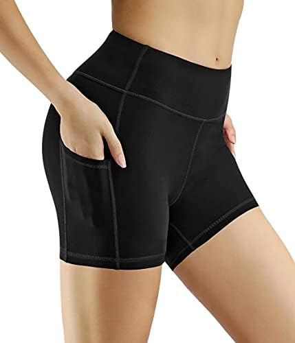 Mavour Couture dvostruki džepovi 3/8 inčni joga biciklističke kratke hlače za žene visoki struk super istegreći trčanje