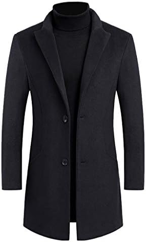 Vezad Store muški kaput dugačka vunena mješavina Slim Fit Jacket Overcoat topla vjetar