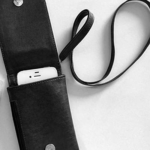 Kineski citat Lonely Jednobojni pse Telefon novčanik tašna viseća mobilna torbica Crni džep