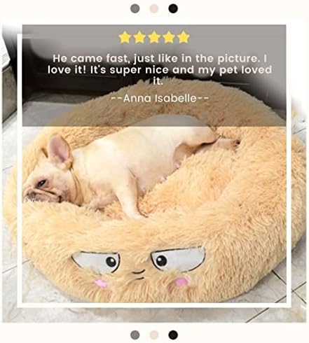 Ko Group self Warming Cat Bed - okrugla odgajivačnica od Tamnoružičastog flisa duga plišana podloga za mali srednji krevet za mačke