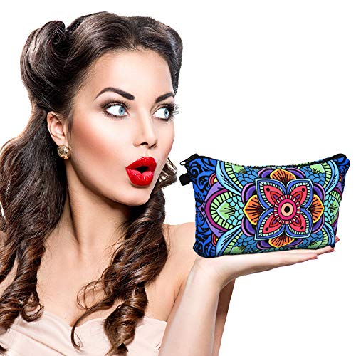 8 komada kozmetička torba torba za šminkanje vodootporna putna toaletna torbica torba sa dizajnom cvijeća Mandala, 8 stilova