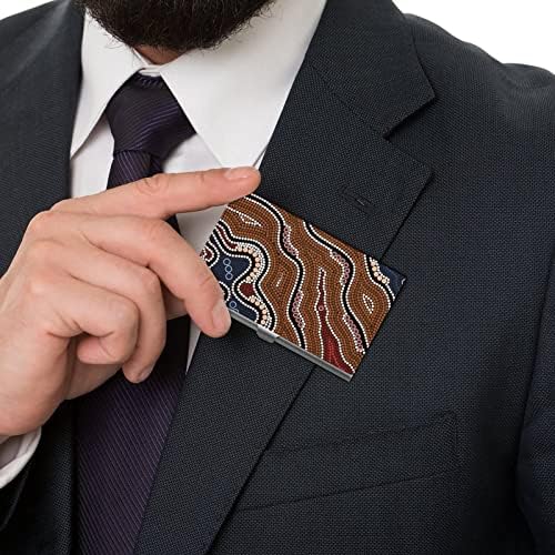 Australijski Aboridžinski Dot metalni novčanik Slim držač kreditnih kartica minimalistička torbica za posjetnice za muškarce i žene