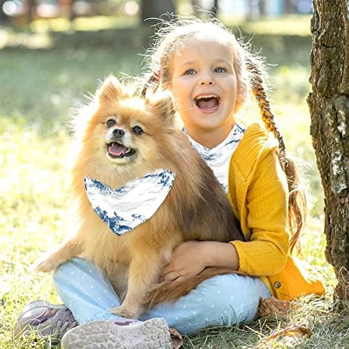 2 Pack Dog Bandana Town Village Scence Girl Boy kućni ljubimac Bibs Šal za pse Kerchief Dodatna oprema za pranje bandana za male srednje