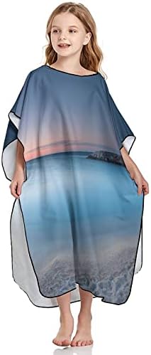 WEEDKEYCAT predivan peškir sa kapuljačom od morskog pejzaža za decu Meki plišani peškir za kupanje sa kapuljačom za pokrivače za kupanje