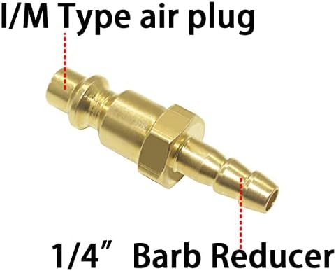 Qolekog industrijski tip D utikač za vazduh 1/4 spojnica x 1/4 crevo ID Barb reduktor priključak za vazdušni kompresor