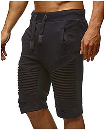 Andongnywell muški kratke hlače Ljetna elastična struka teretane Sportski joggers Hlače s kratkim hlačama sa džepovima