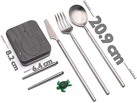 Outlery / Portable & amp; Set putnog pribora za jelo za višekratnu upotrebu od nerđajućeg čelika BUNDLE WITH Outlery / Portable &