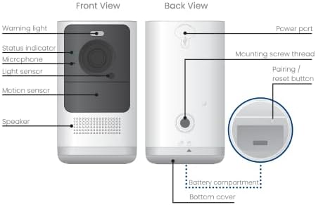 Lorex smart Home sigurnosni centar, tri 2k sigurnosne kamere bežična Vanjska unutrašnja baterija na baterije sa Proširivačem dometa,