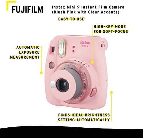 Fujifilm instax Mini 9 kamera za trenutni Film sa paketom dvostrukih filmova, Baby Pink