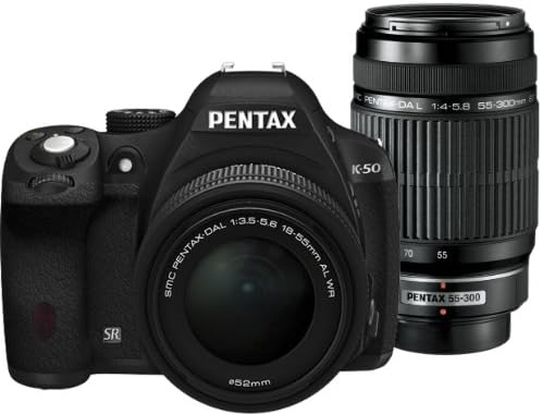 Pentax K-50 DSLR kamera sa objektivima 18-55mm WR i 55-300mm-Međunarodna verzija