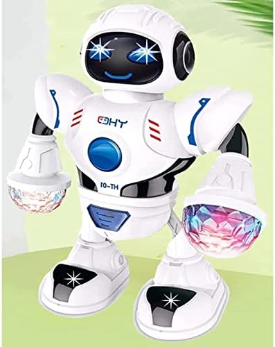 SynerZest Elektronska baterija muzička Robotska igračka za djecu, ples u šetnji uz muziku i zanimljivo dijamantsko šareno osvjetljenje. Pogodno za pred-vrtić ili 3 mjeseca i više.