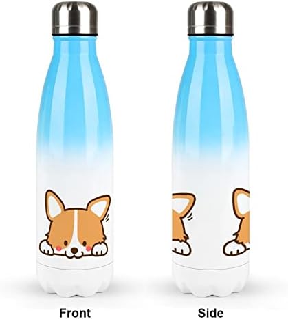 Slatka pse Corgi 17oz Sportska boca za vodu od nehrđajućeg čelika vakuum izolirana cola oblik za višekratnu sportsku tikvicu