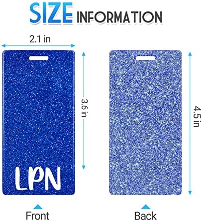 Plifal LPN Badge Buddy kartica medicinska sestra oprema za njegu Glitter Blue vertikalna značka identifikacijske oznake