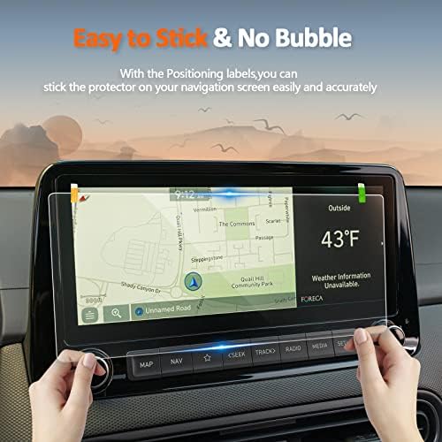 Cdefg kaljeno staklo Zaštita ekrana za 2022 2023 Hyundai Kona / Kona EV 10,25-inčni ekran osetljiv na dodir Infotainment, navigacioni