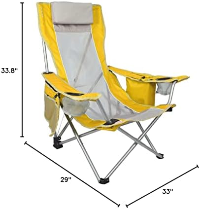 Stolica za remen za plažu Kijaro sa džepom hladnjaka - razne zabavne boje i uzorke - savršena ležaljka i stolica za kampiranje - uključuje