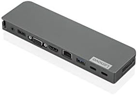 Lenovo USB-C Mini Dock, 7-u-1 prijenosni Dock sa HDMI, VGA, USB-C, USB 3.1, USB 2, 3.5 mm Audio, Ethernet, 45W punjenje, kompatibilan