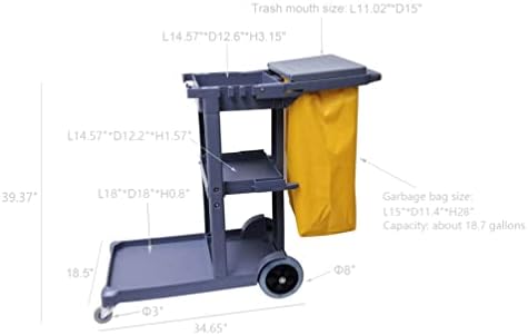 FixtureDisplays® Janitorial Cart Cleanning Cart Foodservice polietilen kratka platforma, 300 lbs Kapacitet, 35 Dužina X 19 Širina
