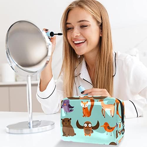 Vodootporna torba za šminke, šminka, putni kozmetički organizator za žene i djevojke, crtani filmski medvjed lisice zečje sova