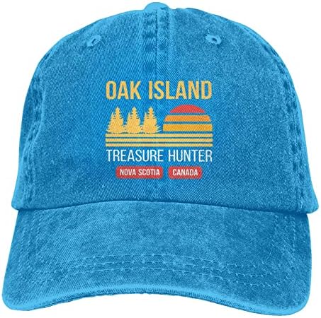 Hrast Island Huntri za blago Hats Vintage Trucker Hat Fashion Funny Podesiva bejzbol kapa za muškarce Žene Crne