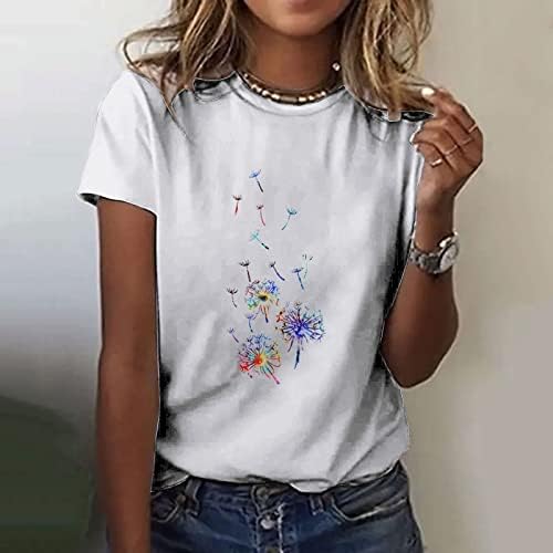 Mašinka bluza za žene Jesen ljeto 2023 odjeća modna kratka rukava Crewneck pamučna grafička bruška 3i 3i