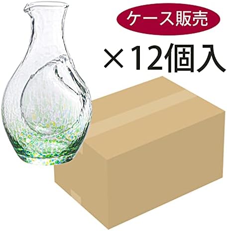 Toyo Sasaki staklo N61519-D04 Tokuri Boja vode, hladna sake karafe, boja šuma, napravljena u Japanu, prodaje se po futroli, zelena,