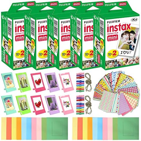 Fujifilm Instax Mini Instant Film 10 Plastičnih Okvira Za Stol + 20 Okvira Za Papir Plus 60 Okvira Za Naljepnice