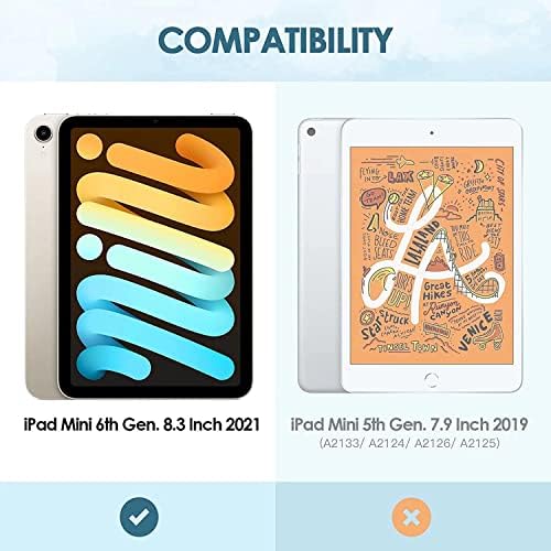 FACTINY TONS za iPad Mini 6 2021, Mini 6. generacijski futrov sa držačem olovke, podrška dodirnu id i punjenje trostrukim pokrivačem